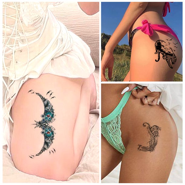 Etiquetas Engomadas Del Tatuaje Desechable 10pcs Hombro Tatuajes Animal Extraíble Tatuajes Impermeable para Adultos Likrtyny Libre de BPA