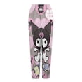 thumbnail image 2 of Kuromi And My Melody Womens Comfy Pajama PJ Pants Lounge Pants Sleepwear Drawstring PJ Bottoms Pants, 2 of 7