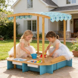 Garden Kids Sandbox Wooden Sandbox