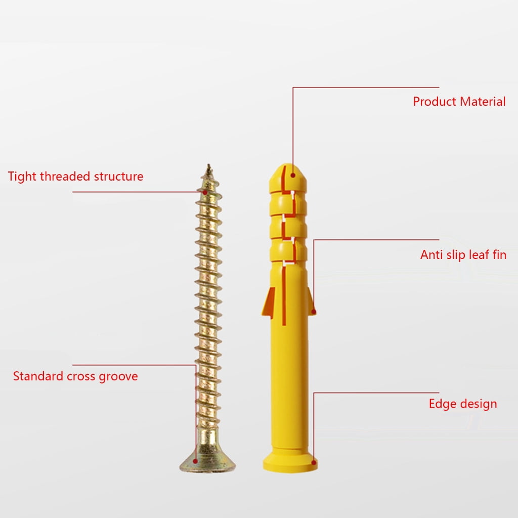 Wall Plugs & Screws for Brick Concrete Drywall Self Tapping Screws Wall Plugs
