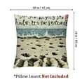 thumbnail image 4 of Ollo0ord You Can Shake The Sand from Your Shoes But It Never Leaves Your Soul Throw Pillow Covers  Cushion Covers Square Decorative Farmhouse Accent Pillowcases for Couch Sofa Bed Room, White, 4 of 7