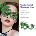 thumbnail image 5 of Multicolored Lace Masks Masquerade Cover Fancy Prom Party Props Half Cosplay Masque Dressing-up Role Play Accessories Dress Green, 5 of 5