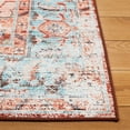 thumbnail image 4 of SAFAVIEH Tucson Caroline Oriental Machine Washable Area Rug, Turquoise/Rust, 8' x 10', 4 of 8