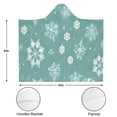 thumbnail image 3 of Wearable Blanket,Turquoise Christmas Snowflake Pattern Hooded Wearable Sherpa Blanket for Adults & Teens,Winter Poncho Shawl Wrap Cape Thick Warm,50"x60", 3 of 5