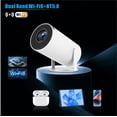 thumbnail image 2 of HY300 PRO Projector, Native 1280P*720P, 260 ANSI Lumens, WiFi 6, Bluetooth 5.0, Android 11, 130-inch Display, Automatic Keystone Correction, 2 of 15