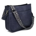 thumbnail image 1 of AUYOCO Bolso bandolera de piel vegana para mujer, bolso cruzado con correa para guitarra, bolsillos con cremallera, bolso de hombro, 1 of 5