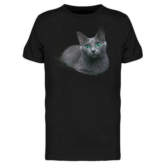 Tender Russian Blue Cat T-Shirt Men -Image by Shutterstock, Male 3X-Large