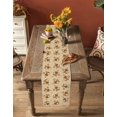 thumbnail image 5 of Beige Christmas Burlap-Cotton Table Runner 120 Inches Long,Vintage Elk Santa Xmas Snowflake Farmhouse Table Runners,Outdoor Dining Tablecloths Decor for Baby Shower Party Wedding 13x120, 5 of 9