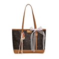 thumbnail image 5 of Bolso de mano con estampado retro de moda en contraste de color para mujer, nuevo bolso de hombro de gran capacidad para ir al trabajo y al ocio, 2025, 5 of 5