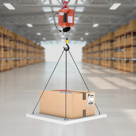 3-in-1 38.7ft Portable Electric Winches Orange Pure Copper Motor Hoist Winch Crane Lift for Gardens Forests Factories