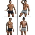 thumbnail image 3 of ASUDESIRE Men's Underwear Boxer Briefs Trunks 5 Pack Soft Cotton Low-rise Underpant-Wal-3B2G-XL, 3 of 7