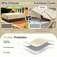thumbnail image 6 of MR. COVER Patio Furniture Cover, Waterproof 600D Heavy Duty Outdoor Sofa and Table Set Cover, Rectangular Sectional Couch Protector, Fits 109"W x 84" Dx 28"H, Brown & Khaki, 6 of 11