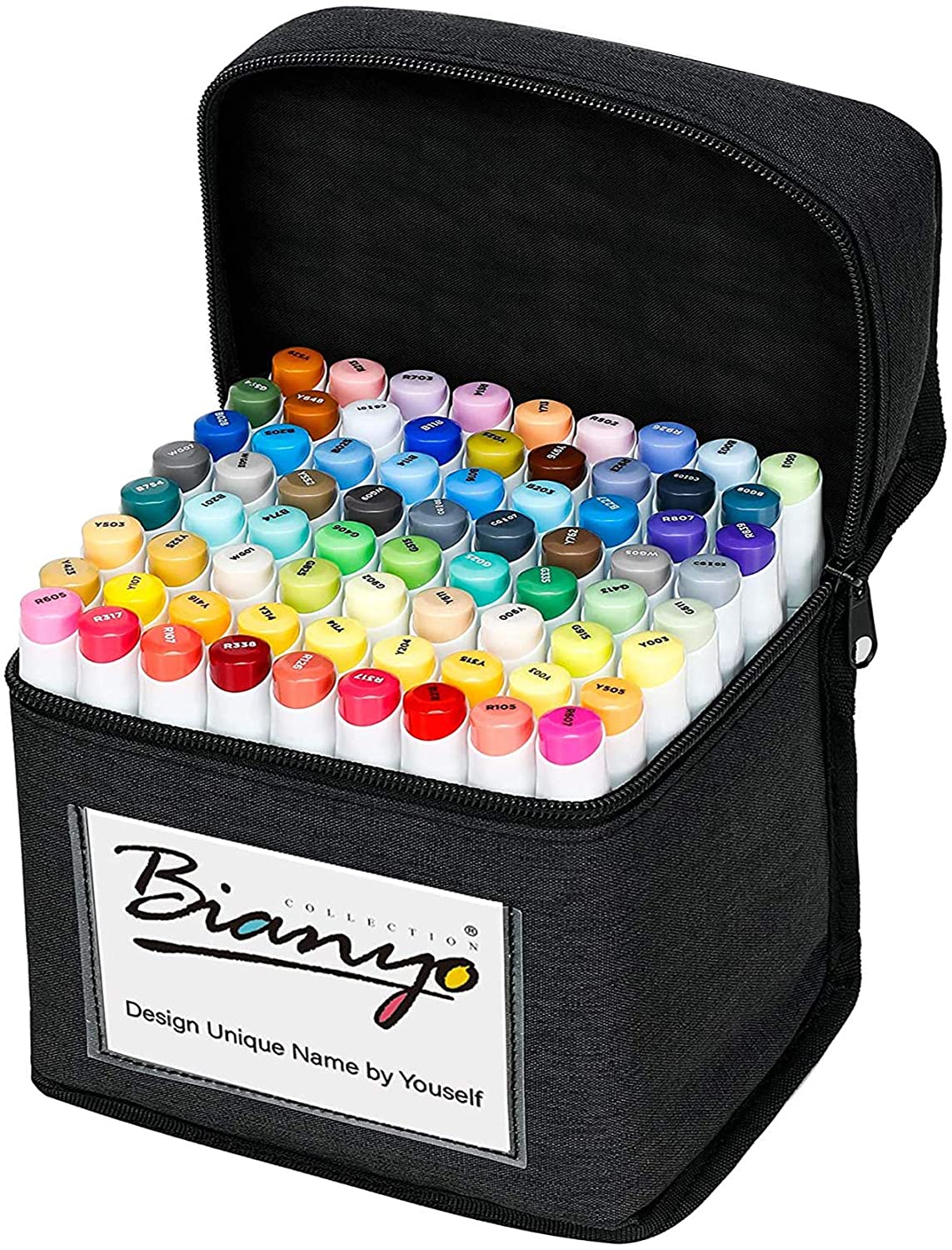 Bianyo Classic Series Alcohol-Based Dual Tip Art Markers Set of 2 (72 Basic  Colors&72 Pastel Colors) 