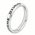 thumbnail image 3 of Sterling Silver Stackable Expressions Polished Enameled Sister Ring Size 6, 3 of 3