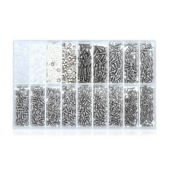 1000PCs Fashion Spectacles Watch Version Care Screwdriver Screw Nut Screwdriver Assorted Kit Glasses Sunglasses Repair Tool Kit Glasses Repair Screw Assorted Kit 1