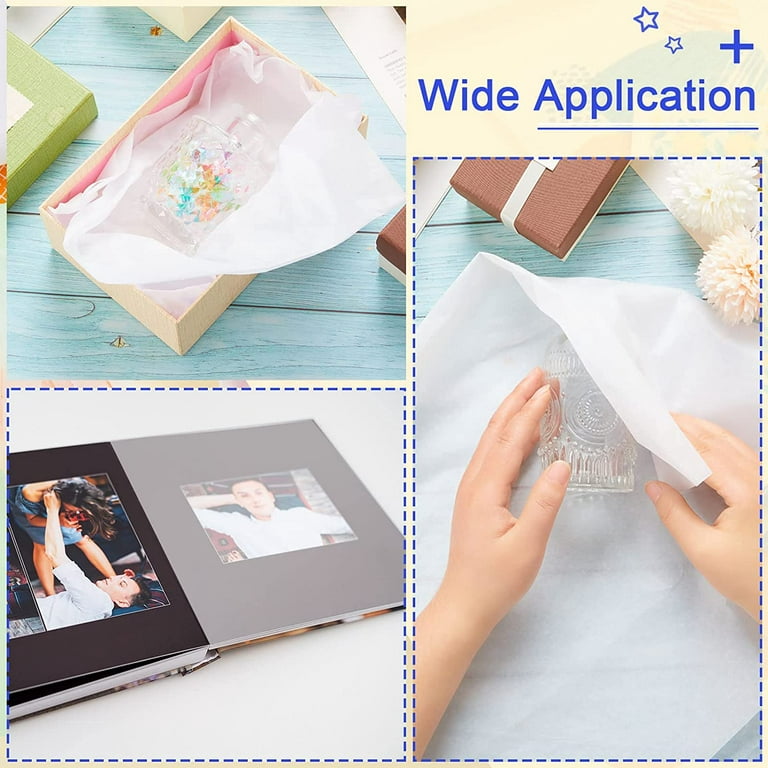 RYKOMO 100 Sheets 24 x 36 Inch Acid Free Archival Tissue Paper Unbuffered  No Acid Paper White No Lignin Free Packing Tissue Paper for Preserving