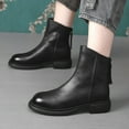 thumbnail image 2 of Mostsola Gogo Ankle Boots for Women Fashion Round Toe Short Boots Block Heel Zipper Booties, 2 of 7