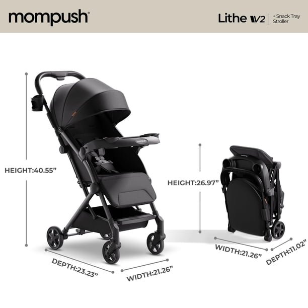Mompush Lithe V2 Stroller - Travel strollers for baby shops