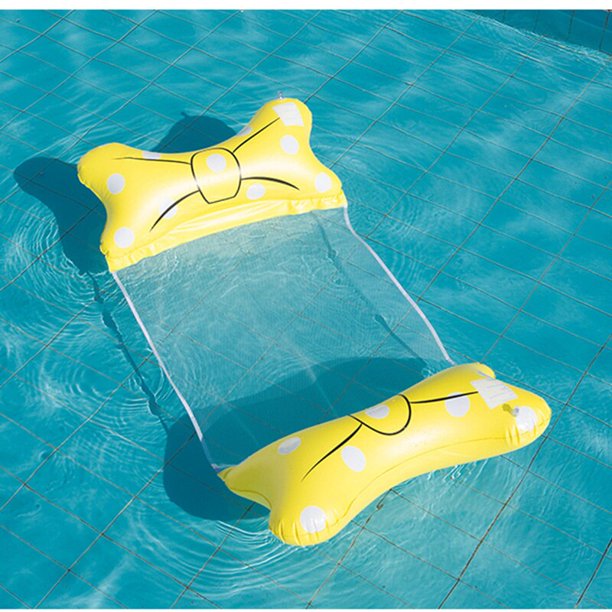 Hamaca de agua flotante plegable, tumbona, colchoneta de piscina inflable, cama flotante, silla, colchón de aire de natación con bomba de aire gratis