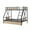 Black #2, variant on PAPROOS Bunk Bed Twin XL Over Queen, Low Bunk Bed for Kids, Metal Bunk Bed Frame with Ladder, Guard Rails, Loft Bed for Bedroom, No Box Spring Needed, Black