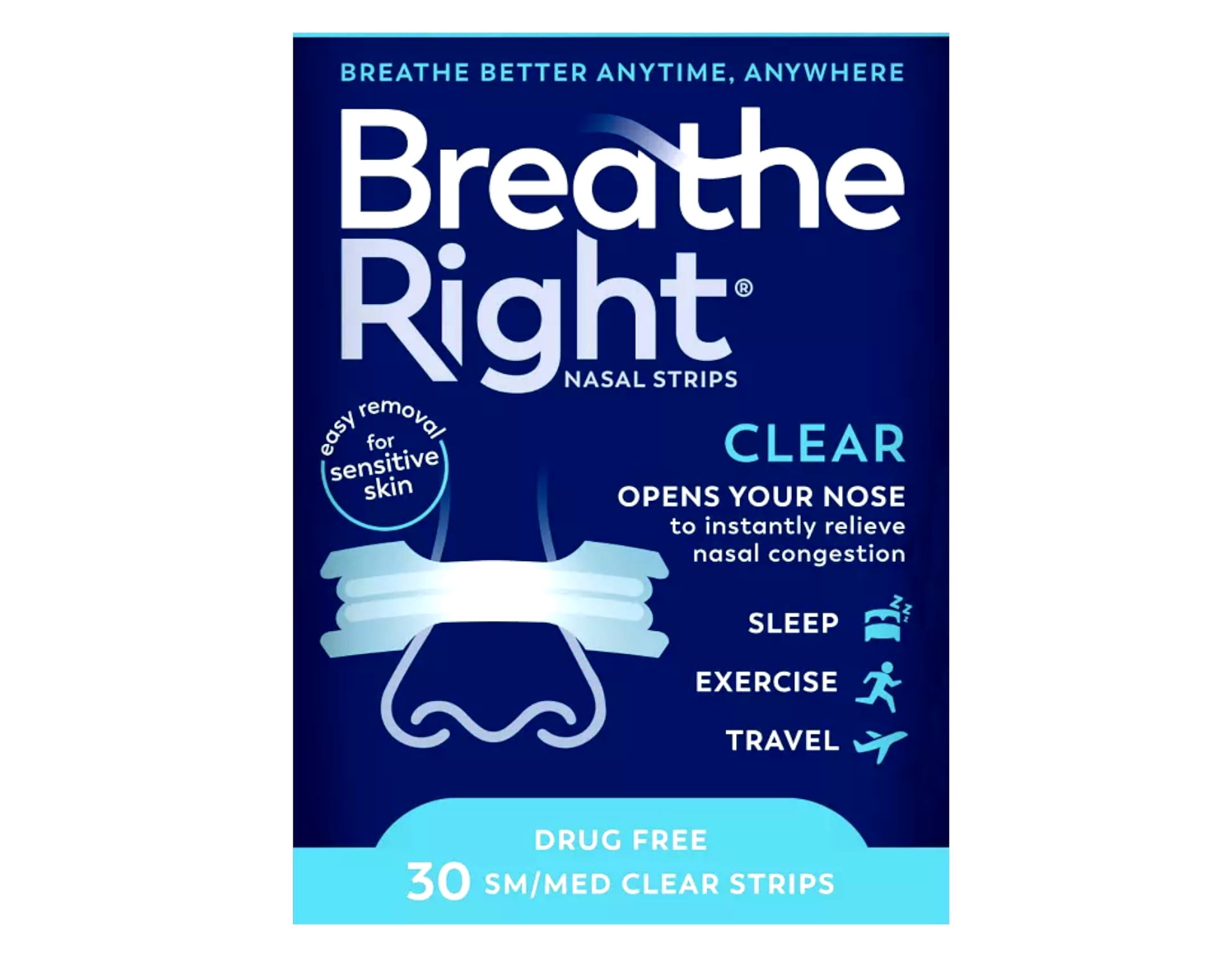 Breath Right Original Nasal Strips Medium 30pcs