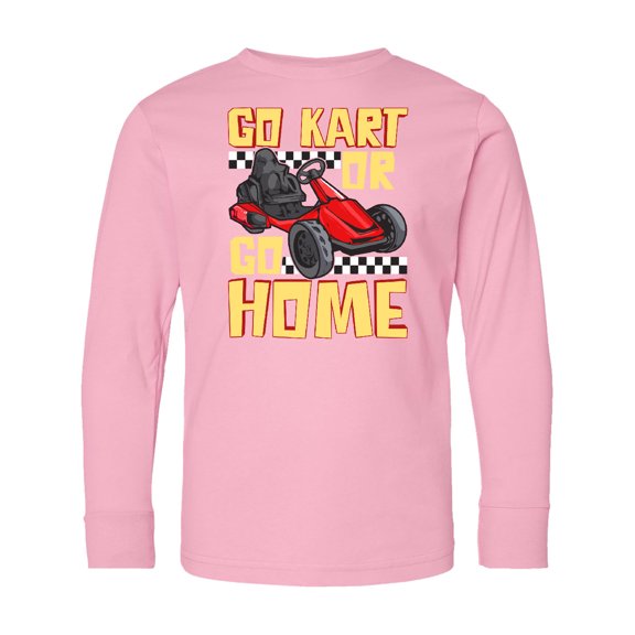 Inktastic Go Kart Funny Go Karting Long Sleeve Youth T-Shirt