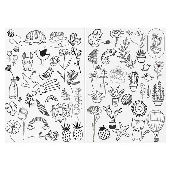 (Clearance) XIANXIAN Embroidery Pattern Water Soluble Embroidery Stabilizers,Stick and Stitch Embroidery Paper Pre-Printed Flowers and Leaves Pattern Transfers for Hand Sewing Lover Beginner