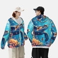 thumbnail image 3 of KLL Colorful Underwater Plant Turtle Print Men's Women’s UPF 50+ Sun Protection Outdoor Hoodie Jacket Long Sleeve Fishing Hiking Performance Shirt-Large, 3 of 6