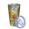 thumbnail image 2 of 16oz Tumblers Light Blue Sunflower Pattern Stainless Steel Vacuum Insulated Double Wall Travel Tumbler Cups Mug with Lid and Straw,Cleaning Brush for Coffee,Tea, 2 of 4