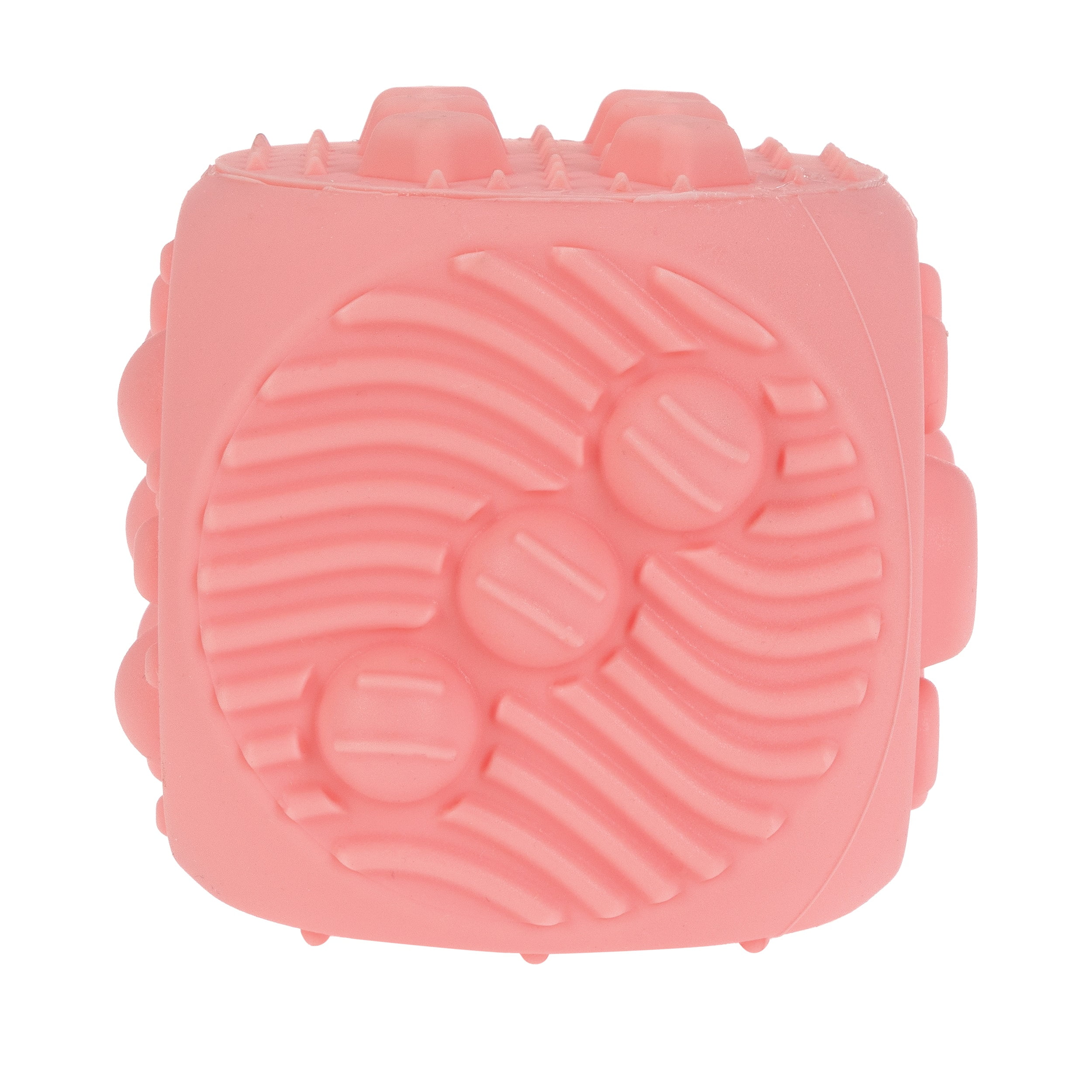 Nuby Silicone Block Poppers Sensory Teether Toy for Infants, Pink/Purple, 2 Count