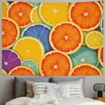 thumbnail image 2 of JRXY Abstract Tapestry, Colorful Slices of Orange Tropical Fruit Rainbow Color Fun , Wall Hanging for Bedroom Living Room Dorm Decor 60x50inch, 2 of 6