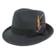 thumbnail image 1 of Sombrero Jazz Sunnimix Fieltro Fedora Sombrero de Copa Panamá Jazz Gris, 1 of 8