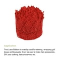 thumbnail image 3 of Uxcell 3.14 inch Wide 5 Yard Lace Ribbon Floral Pattern Red Embroidered Lace Trim for Sewing Making, Gift Wrapping, 3 of 5