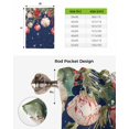 thumbnail image 6 of Navy Blue Christmas Balls Tie Up Curtains for Window, Xmas Poinsettia Botanical Thermal Insulted Balloon Shade Adjustable Rod Pocket Curtains Valance Panels for Kitchen Bathroom Café 52 x 63, 6 of 7