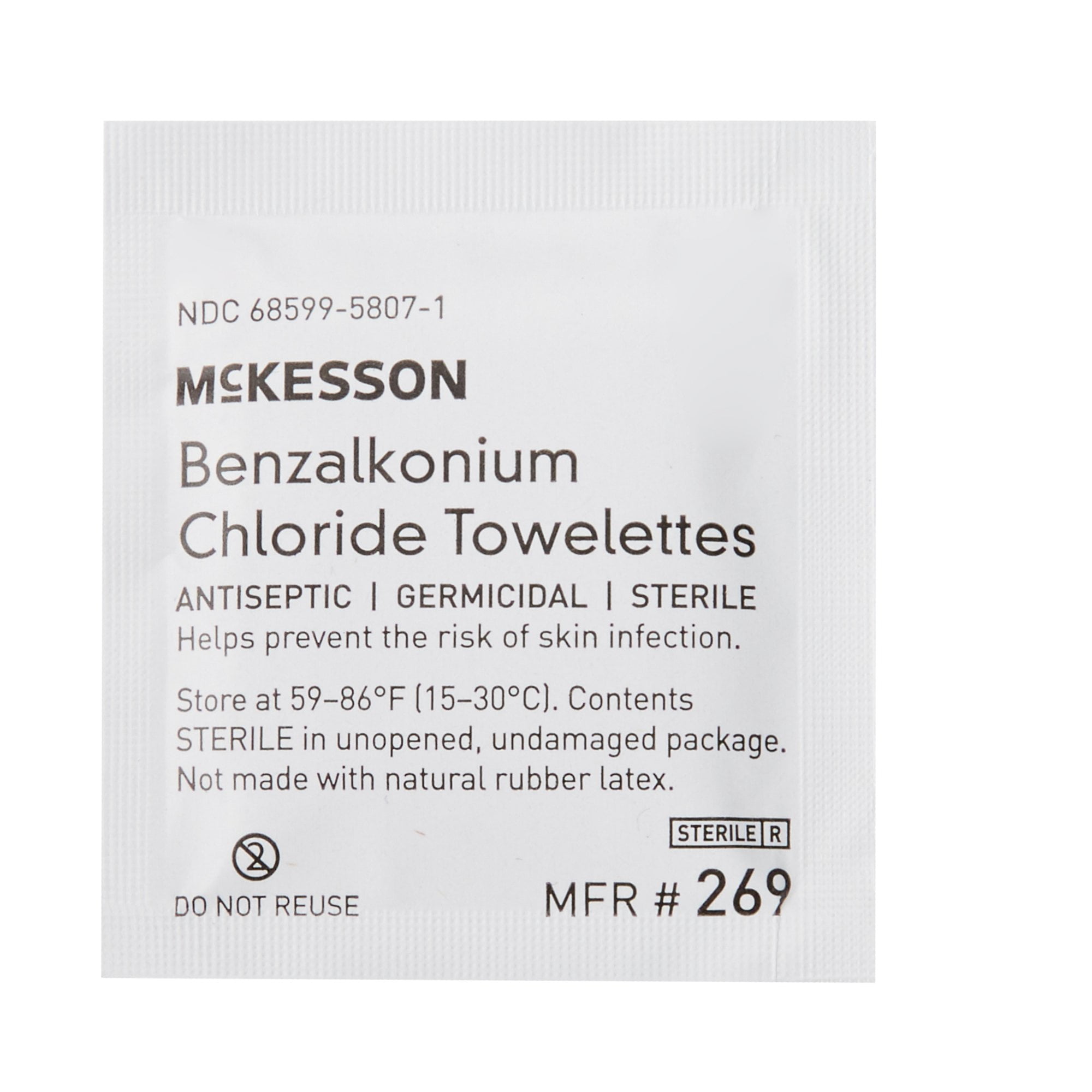 McKesson BZK Towelettes, First Aid Antiseptic Wipes - Individually Wrapped, 100 Count, 10 Packs, 1000 Total
