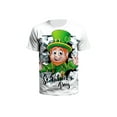 thumbnail image 3 of Men St. Patrick's Day T-Shirt Cute Cartoon Animal Bow-Tie Digital Print Shirt Short Sleeve Round Neck Tops, 3 of 4