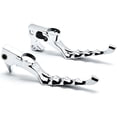 thumbnail image 4 of Krator Chrome Hand Levers Skull Cross Grooved Emblems Compatible with Harley Davidson Sportster XR1200 XR1200 2009, 4 of 5