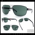 thumbnail image 2 of Mens Luxurious Euro Gentlemanly Rectangle Agent Metal Rim Sunglasses Gunmetal - Green, 2 of 8