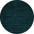 thumbnail image 1 of Ahgly Company Indoor Round Abstract Turquoise Blue Modern Area Rugs, 5' Round, 1 of 4