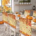 thumbnail image 2 of Fall Maple Leaf Chair Covers Set of 6 Thanksgiving Leaves Chair Back Covers Stretch Removable Washable Slipcovers Protector for Dining Room Kitchen Party Decor, 2 of 5