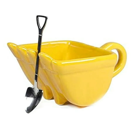 

Creative 3D Excavator Bucket Model Cafe Coffee Mug With Spade Shovel Spoon Funny Digger Ashtray Cake Container Tea Cup