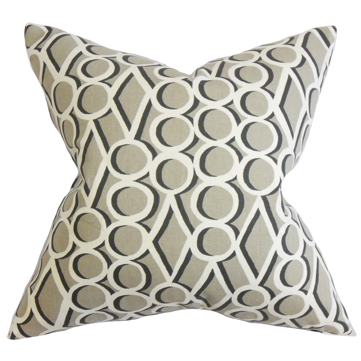 The Pillow Collection Blaise Geometric Bedding Sham Gray King/20 x 36