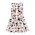 thumbnail image 4 of FOR U DESIGNS Cow Strawberry Twirly Dresses for Girls 3-4T Lovely Round Neck Midi Dresses for Beach, Party, Swim, Skin Friendly T-shirt Dress Kids Sleeveless Sundress, 4 of 6