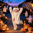 thumbnail image 3 of Funny Big Mouth Monster Adult Onesie Pajamas, Silly Plush One Piece Jumpsuit Sleepwear, Oversized Hooded Loungewear Outfit, Cozy Monster Costume for Adults, Family Matching Pajama Party and Home Wear, 3 of 5