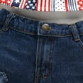 thumbnail image 3 of Dooleck Toddler Baby Girl 4th of July Outfit Shirts Top Shorts American Flag Clothes, 3 of 8