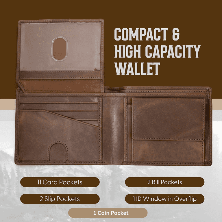 Bull Guard RFID Blocking Bifold Wallet, Grizzly Brown photo 5