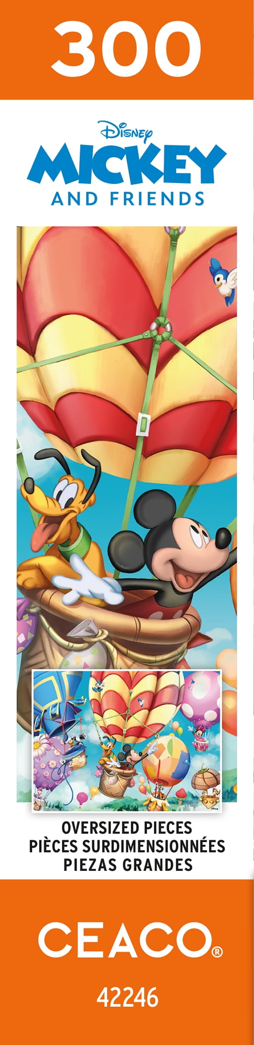 Ceaco Disney Mickey and Friends Hot Air Balloon 300-Piece Interlocking Jigsaw Puzzle for Children Ages 12+