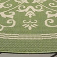 thumbnail image 3 of Safavieh Courtyard Nanda Botanical Indoor/Outdoor Area Rug, Olive/Natural, 7'10" x 7'10" Round, 3 of 11