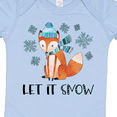thumbnail image 4 of Inktastic Let it Snow Cute Orange Fox in Hat and Scarf Boys or Girls Baby Bodysuit, 4 of 5