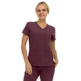 thumbnail image 4 of Saint Scrubs Women’s 9-Pocket Medical Scrub Set – V-Neck Stretch Top & 7-Pocket Jogger Pants, Lightweight, Easy Care Uniforms for Nurses & Healthcare, Plum, Large, 4 of 4